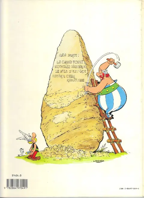 Verso de l'album Astérix L'Album du film Le Coup du menhir