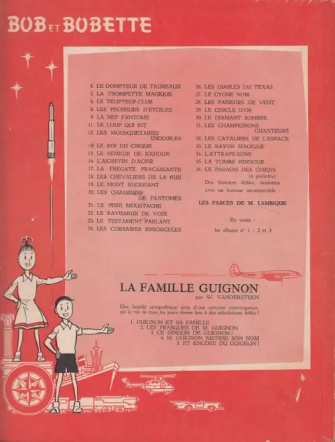 Verso de l'album Bob et Bobette Tome 35 La tombe hindoue