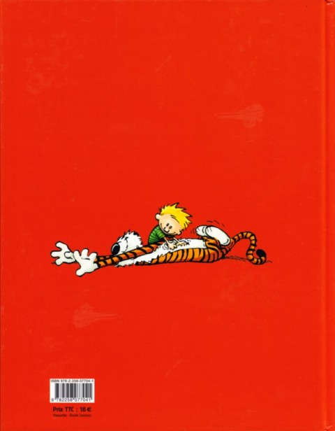 Verso de l'album Calvin et Hobbes Intégrale 12