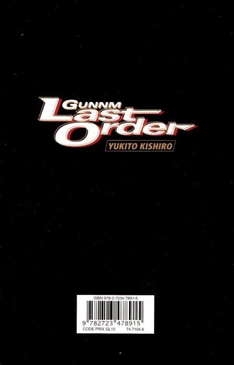 Verso de l'album Gunnm - Last Order Vol. 14