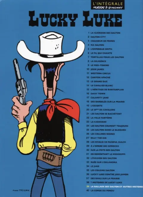 Verso de l'album Lucky Luke Tome 39 La ballade des Dalton et autres histoires