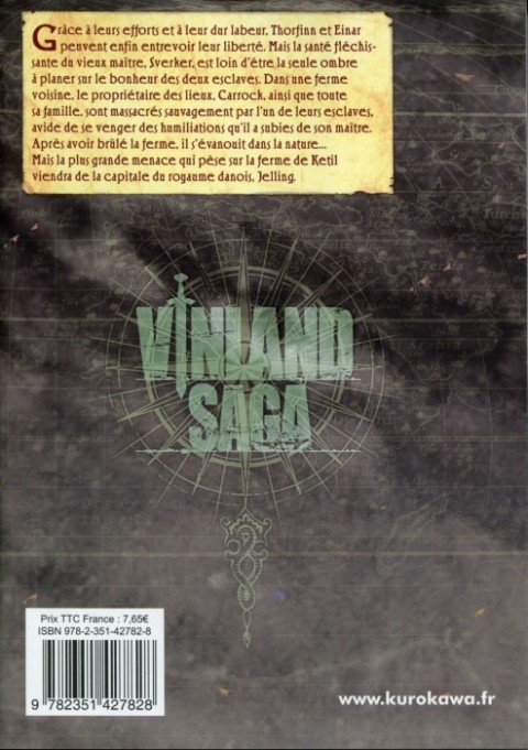 Verso de l'album Vinland Saga Volume 11
