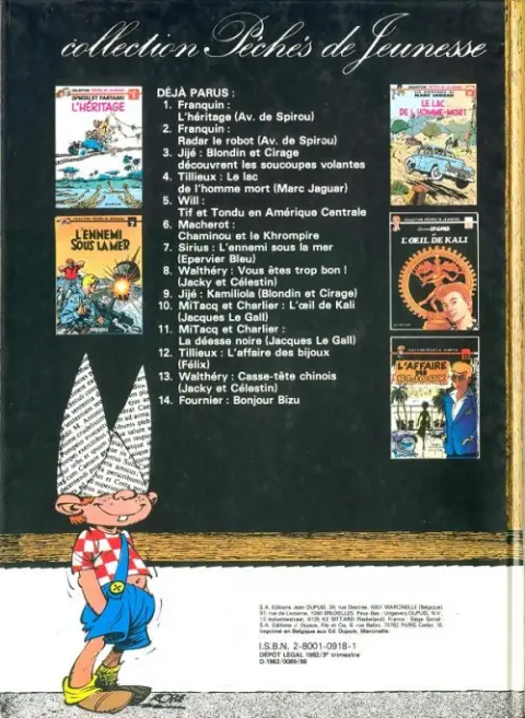 Verso de l'album Bizu Tome 0 Bonjour Bizu