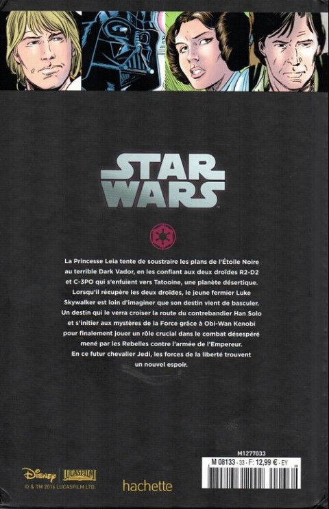 Verso de l'album Star Wars - Légendes - La Collection Tome 33 Épisode IV. Un Nouvel Espoir