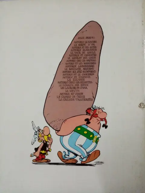 Verso de l'album Astérix Tome 12 Astérix aux jeux Olympiques