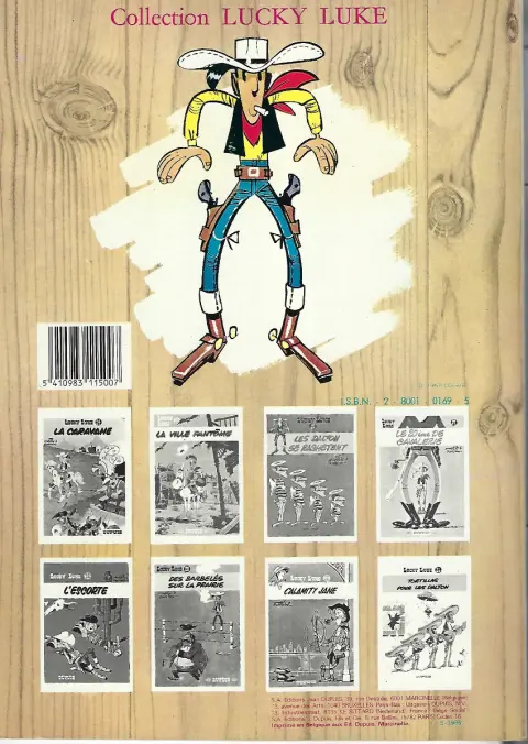 Verso de l'album Lucky Luke Tome 30 Calamity Jane