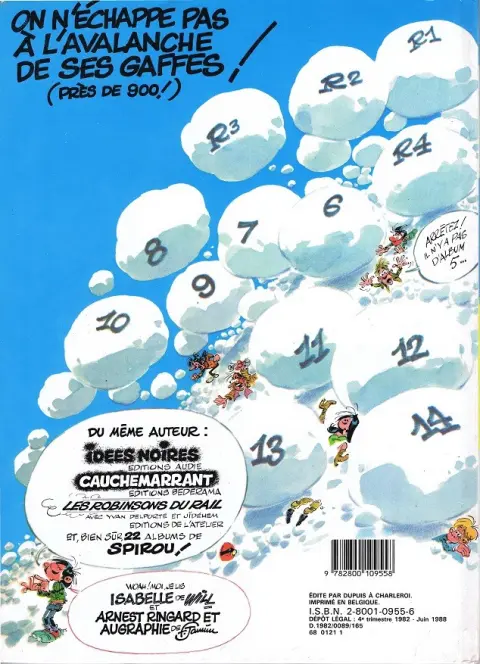 Verso de l'album Gaston Tome 14 La saga des gaffes