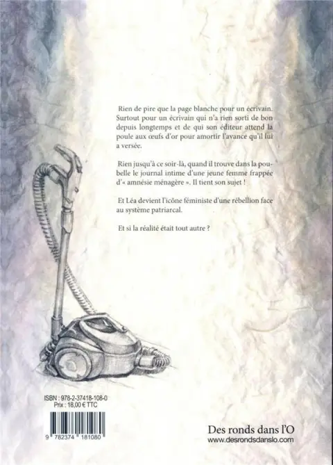 Verso de l'album Léa ne se souvient pas comment fonctionne l'aspirateur