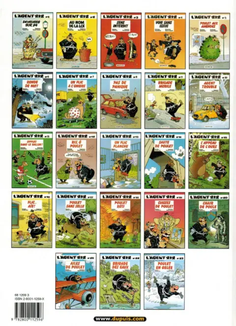 Verso de l'album L'Agent 212 Tome 6 Ronde de nuit