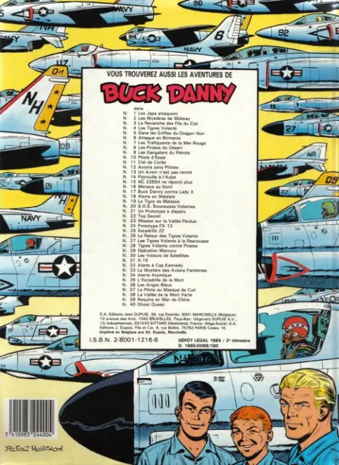 Verso de l'album Buck Danny Tome 20 S.O.S. soucoupes volantes !