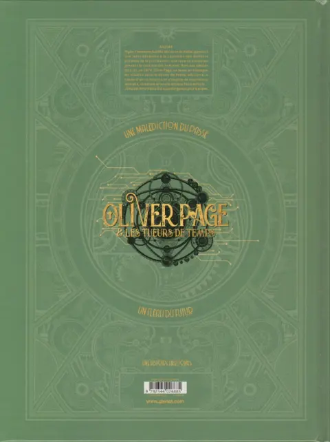 Verso de l'album Oliver Page & les tueurs de temps Tome 1