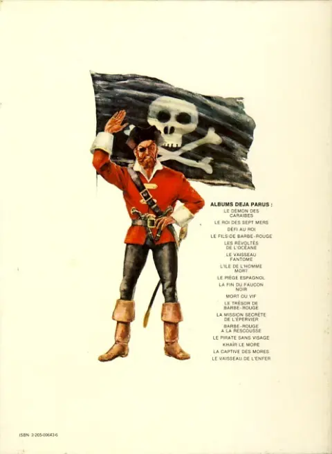 Verso de l'album Barbe-Rouge Tome 14 Le pirate sans visage