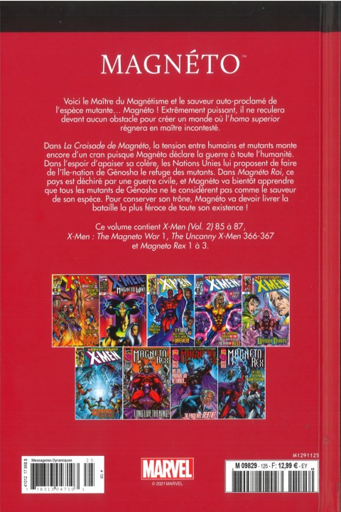Verso de l'album Le meilleur des Super-Héros Marvel Tome 125 Magnéto