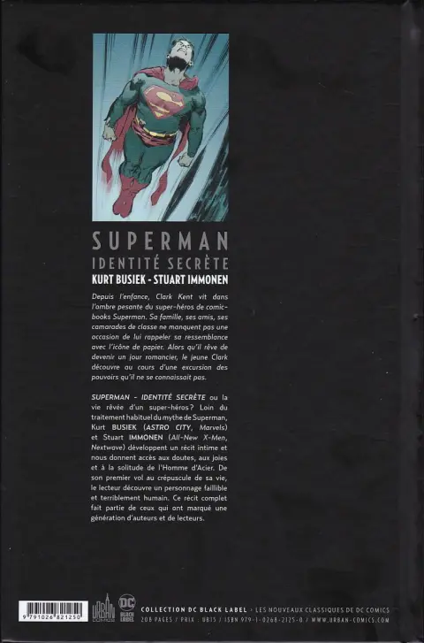 Verso de l'album Superman - Identité secrète Superman : Identité Secrete
