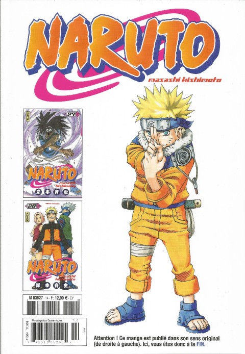 Verso de l'album Naruto L'intégrale Tome 14