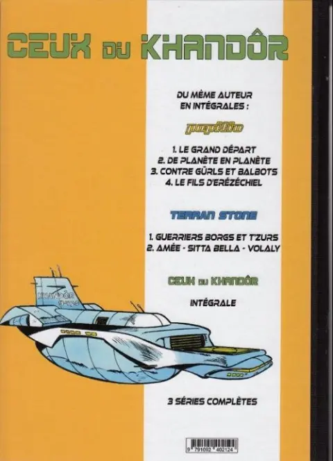 Verso de l'album Ceux du Khandôr Intégrale