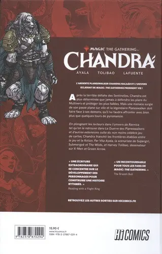 Verso de l'album Magic the Gathering - Chandra Tome 1 Les fantômes de Ravnica