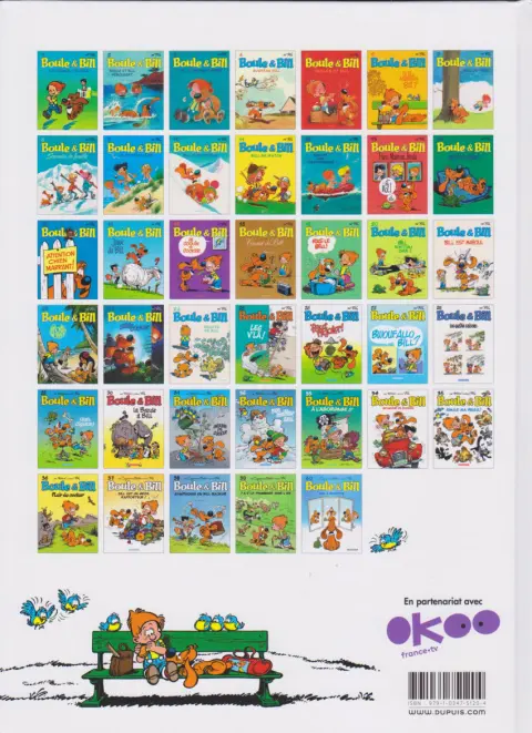 Verso de l'album Boule & Bill Tome 16 Jeux de Bill