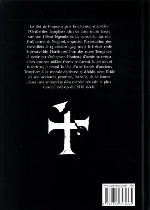 Verso de l'album Templiers