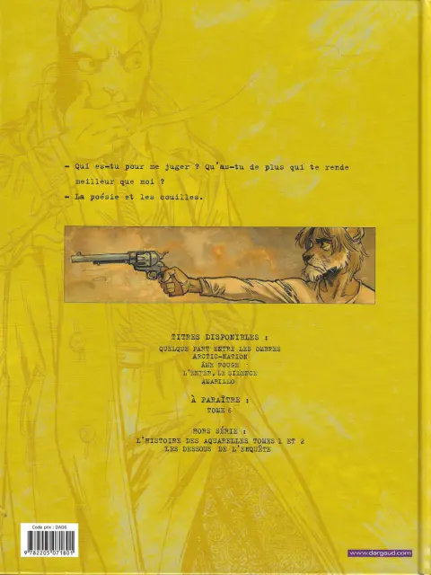 Verso de l'album Blacksad Tome 5 Amarillo