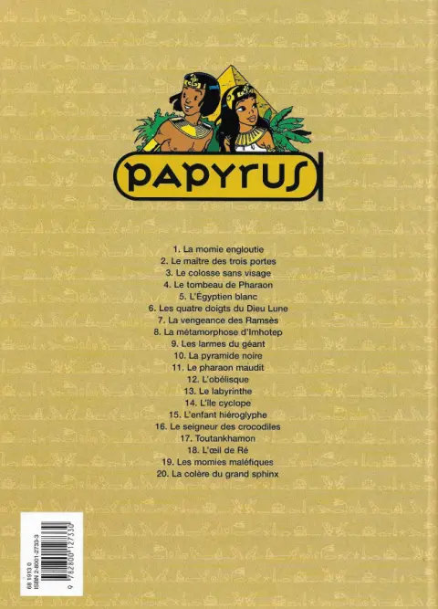 Verso de l'album Papyrus Tome 13 Le labyrinthe