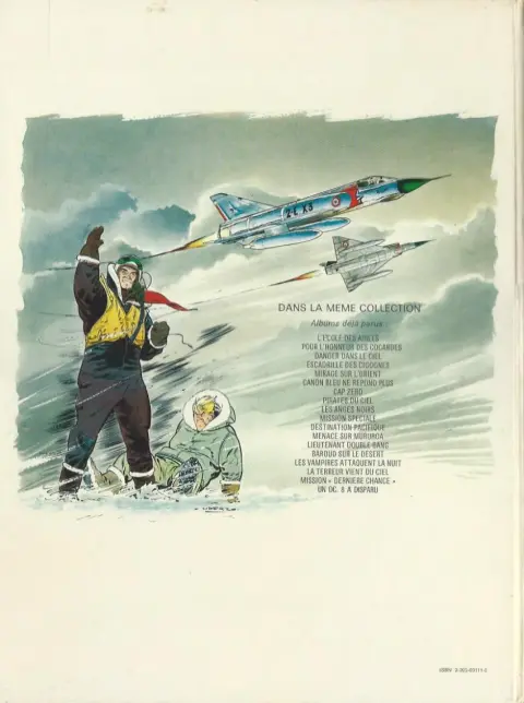Verso de l'album Tanguy et Laverdure Tome 2 Pour l'honneur des Cocardes