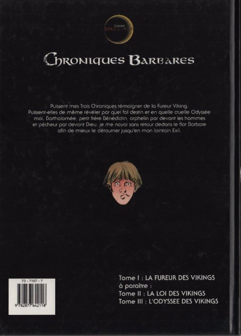 Verso de l'album Chroniques Barbares Tome 1 La fureur des Vikings