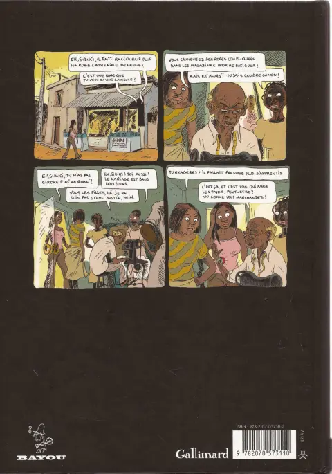 Verso de l'album Aya de Yopougon Tome 1