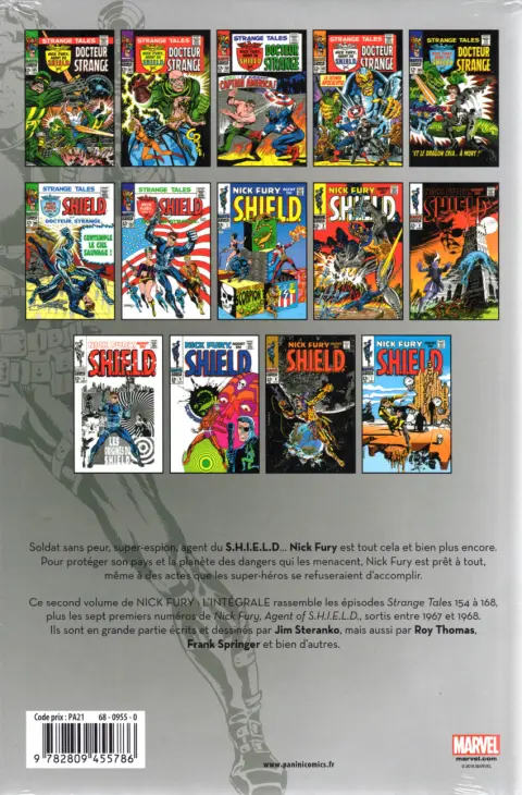 Verso de l'album Nick Fury, agent du S.H.I.E.L.D. Volume 2 1967-1968
