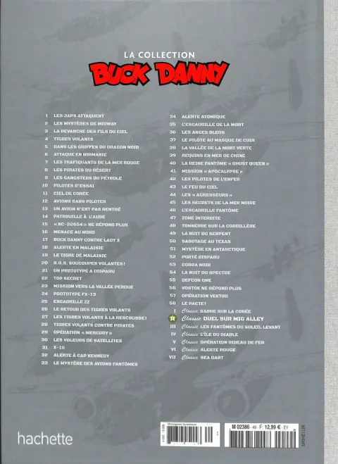 Verso de l'album Buck Danny La collection Tome 2 Duel sur Mig Alley