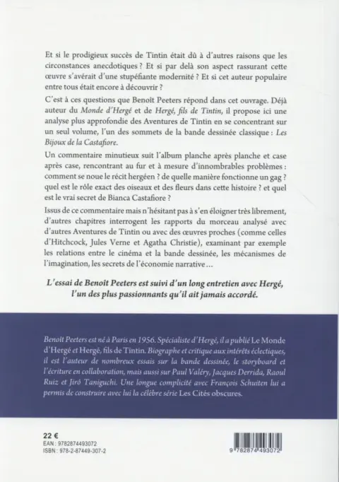 Verso de l'album Les bijoux ravis Lire Tintin