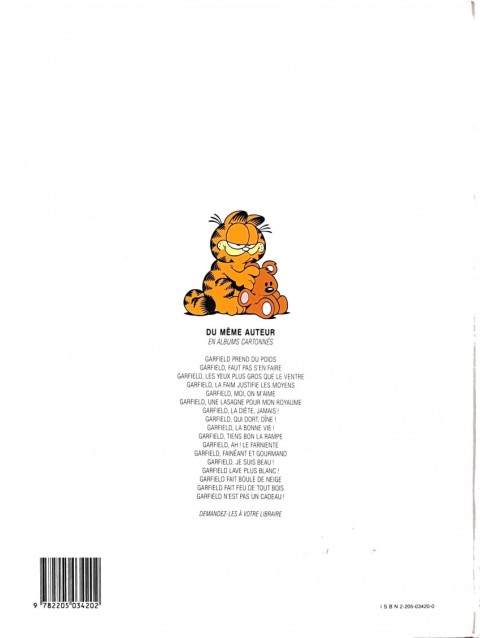 Verso de l'album Garfield Tome 7 La diète, jamais !