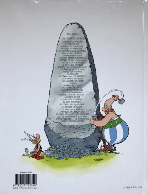Verso de l'album Astérix Tome 2 La Serpe d'or