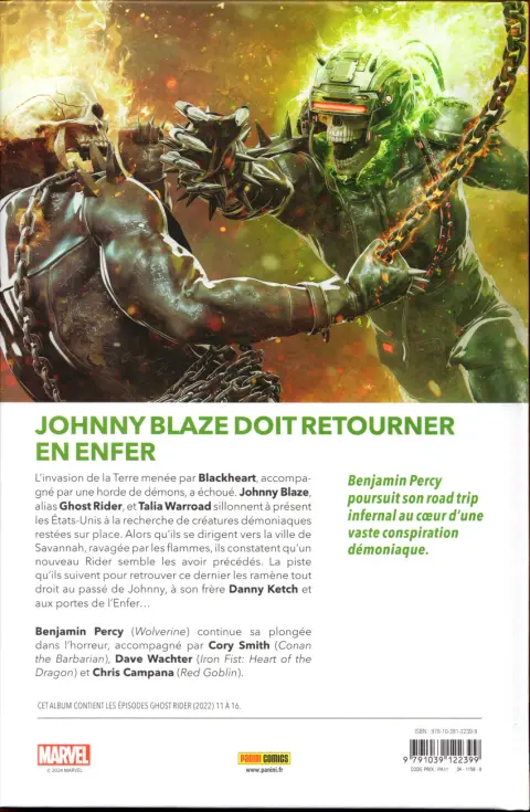 Verso de l'album Ghost Rider 3 Traîné hors de l'enfer