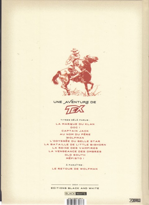 Verso de l'album Tex 11 Méfisto !