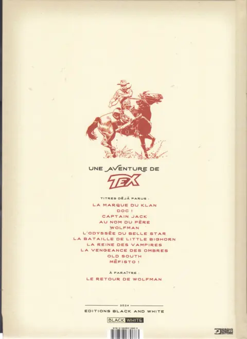 Verso de l'album Tex 11 Méfisto !