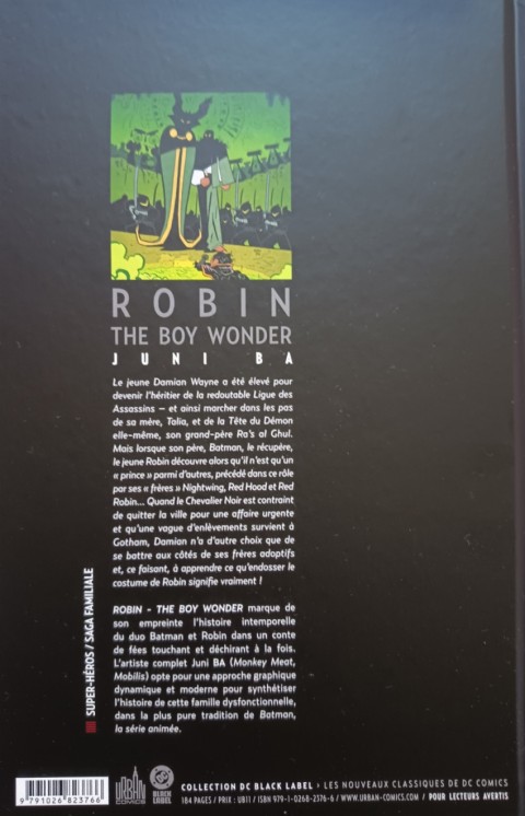 Verso de l'album Robin, The Boy Wonder