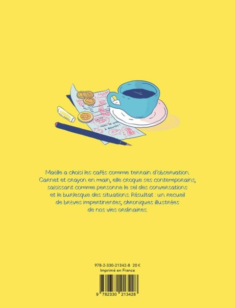 Verso de l'album (Murmures) de cafés