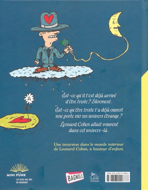 Verso de l'album Léonard Cohen Le spleen expliqué aux enfants