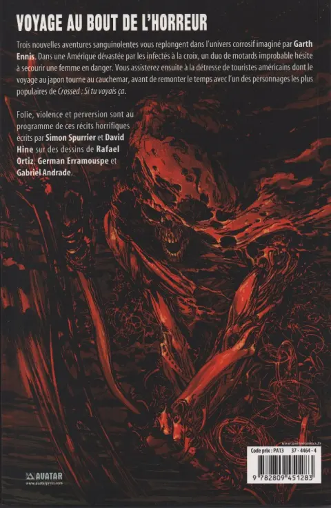 Verso de l'album Crossed - Terres maudites Tome V