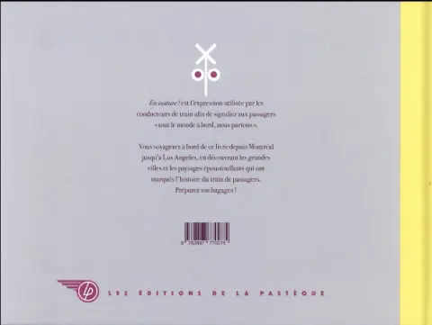 Verso de l'album En Voiture ! L'Amérique en Chemin de Fer