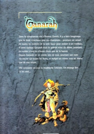 Verso de l'album Ganarah Tome 1 Les larmes d'Armon Zurath