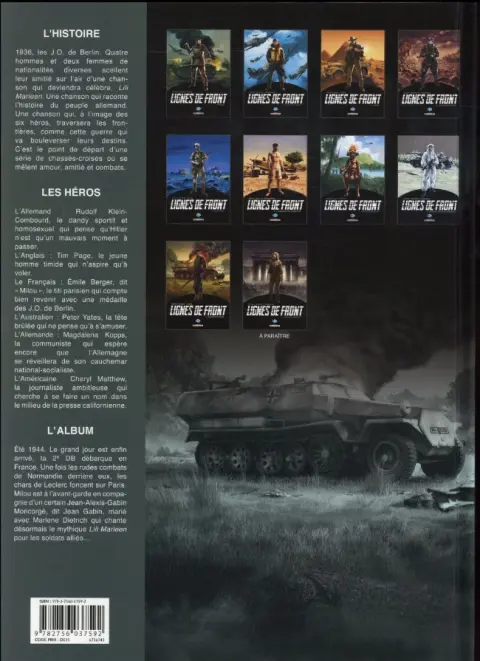 Verso de l'album Lignes de front Tome 9 Division Leclerc