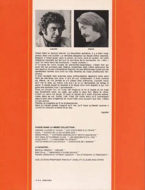 Verso de l'album Al Crane Tome 2 Le retour d'Al Crane