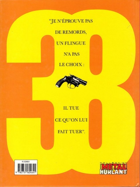 Verso de l'album Mémoires d'un 38