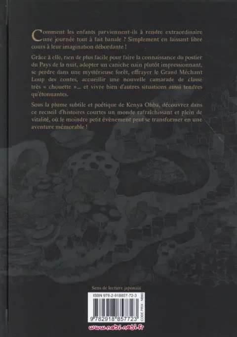 Verso de l'album Le Pays de la Nuit et autres instants imaginaires