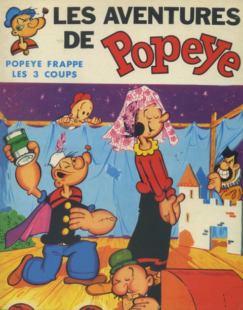 Couverture de l'album Les aventures de Popeye Album N° 4 Popeye frappe les 3 coups