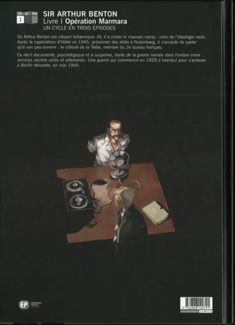 Verso de l'album Sir Arthur Benton Tome 1 Opération Marmara