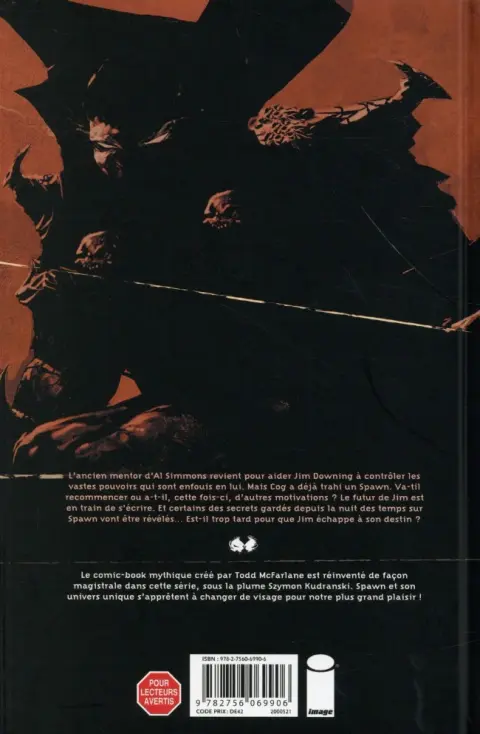 Verso de l'album Spawn - La Saga infernale Tome 8 Crépuscule