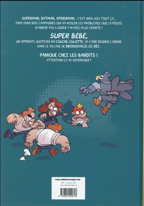 Verso de l'album Super bébé Petit, mais costaud !